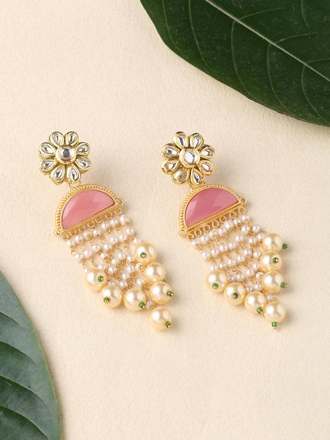 

CELEBRAVO Brass Plated Drop Earrings, Gold
