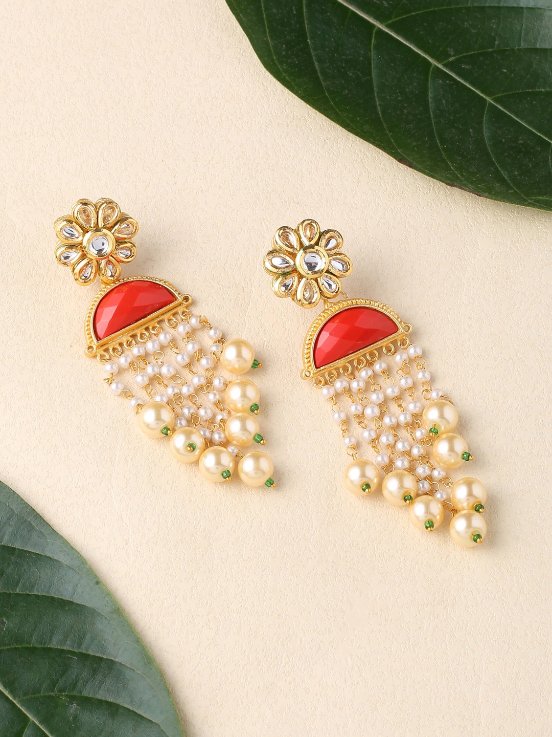 

CELEBRAVO Brass Plated Drop Earrings, Gold