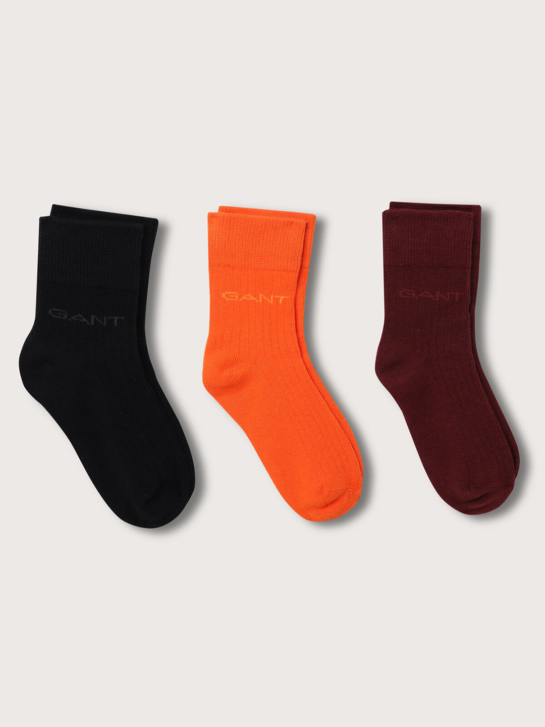 

GANT Boys Pack Of 3 Calf-Length Socks, Black