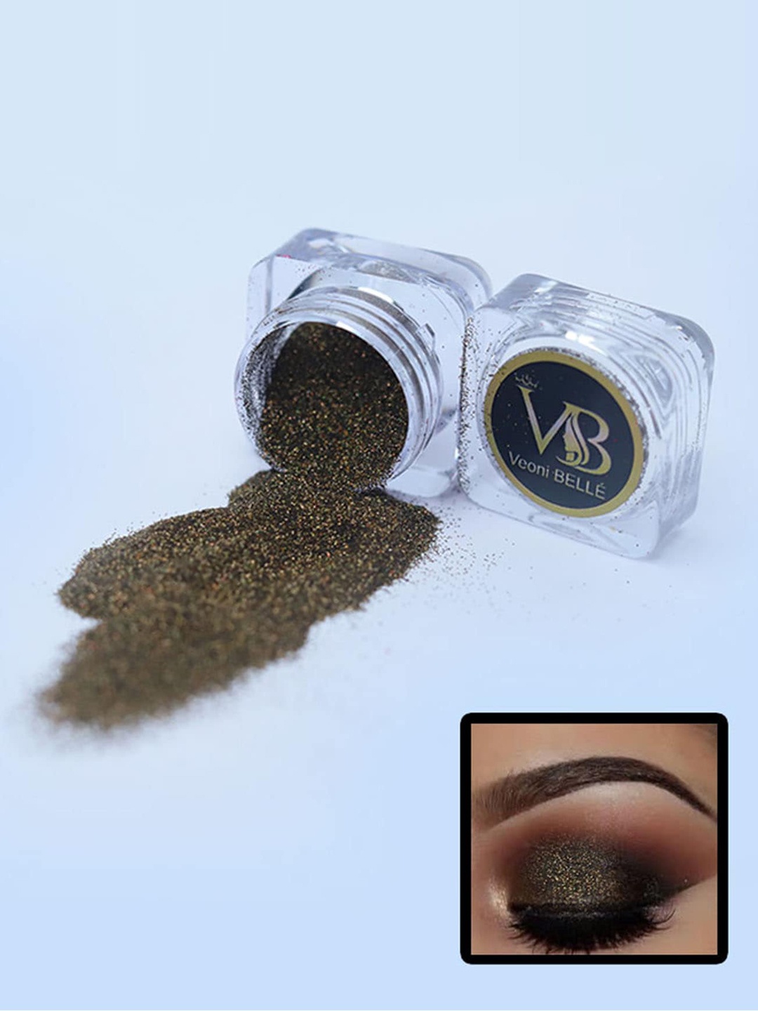 

Veoni BELLE Holographic Ultra Fine Iridescent Laser Glitter Eyeshadow Powder-Antique Gold
