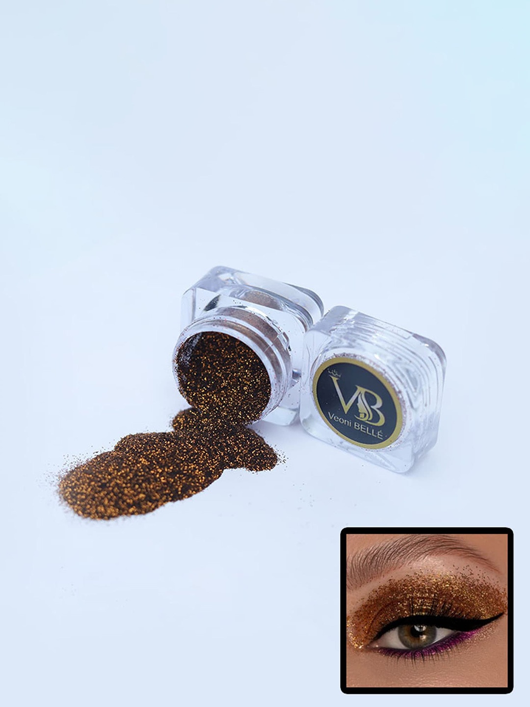

Veoni BELLE Holographic Ultra Fine Iridescent Laser Glitter Eyeshadow Powder-Copper