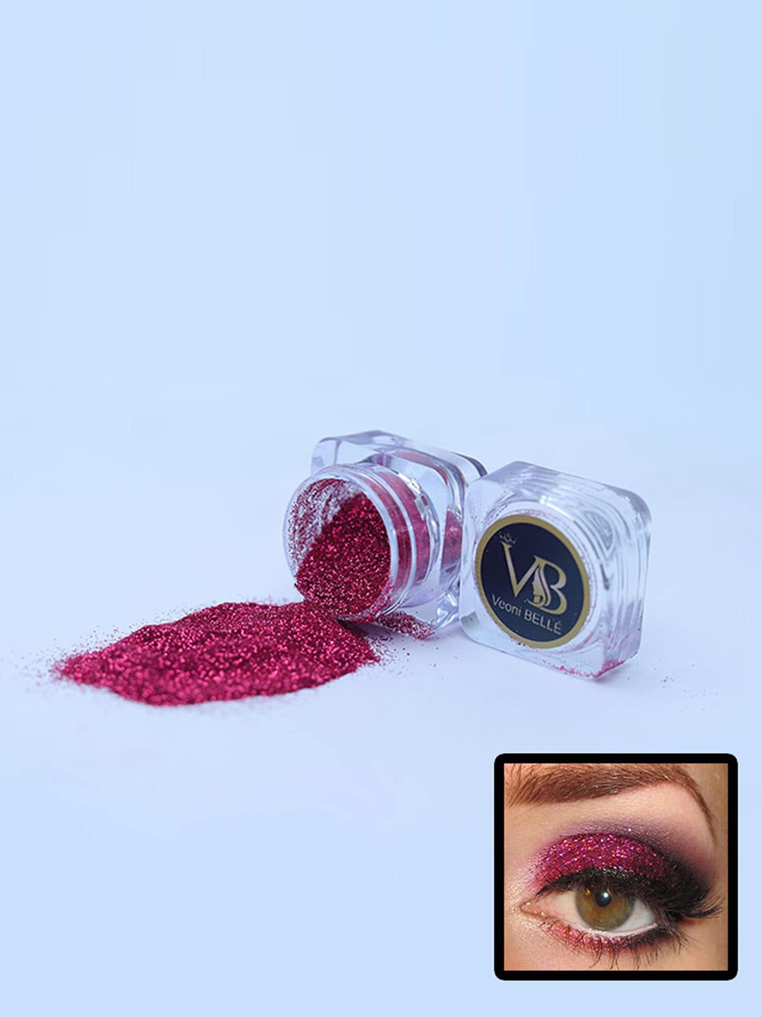 

Veoni BELLE Holographic Ultra Fine Dark Pink Iridescent Laser Glitter Powder