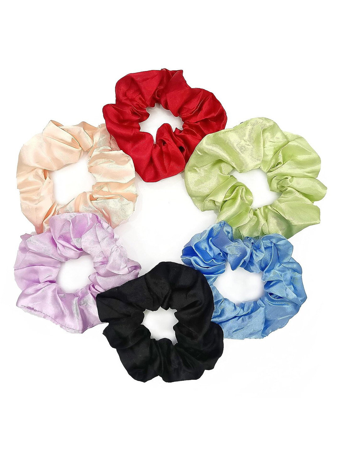 

ANNA CREATIONS Set of 6 Ponytail Holders, Blue