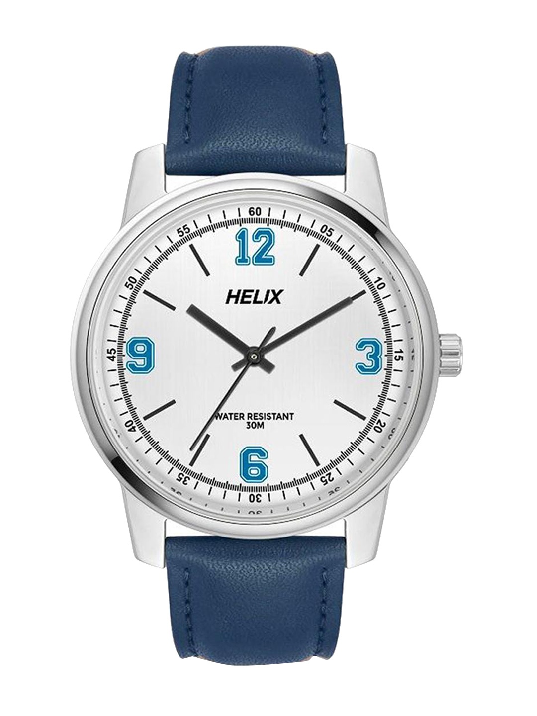 

Helix Women Leather Straps Analogue Watch TW046HG01, Silver