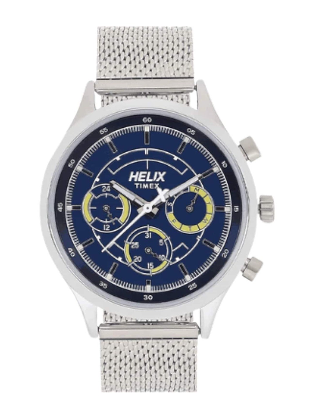 

Helix Men Stainless Steel Bracelet Style Straps Analogue Watch TW023HG26, Blue