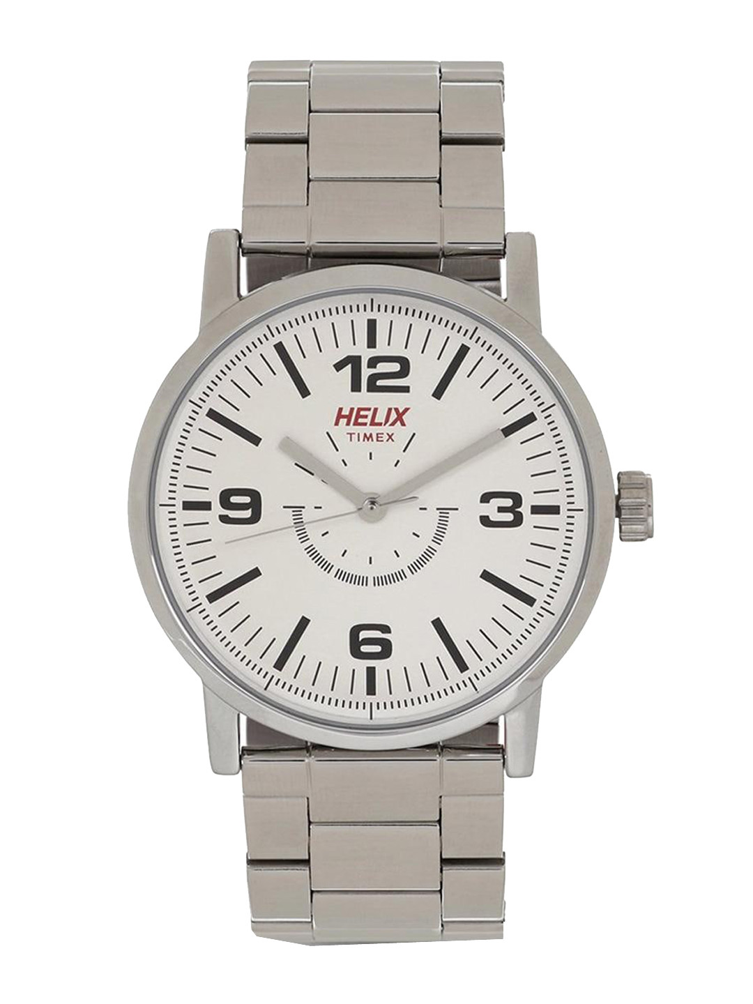 

Helix Men Dial & Stainless Steel Bracelet Style Straps Analogue Watch TW035HG03, White