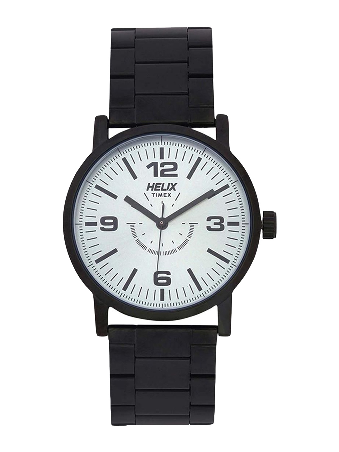

Helix Men Dial & Stainless Steel Textured Straps Analogue Watch TW035HG06, White