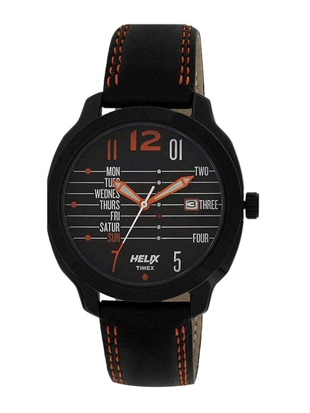 

Helix Men Water Resistance Leather Straps Analogue Watch TW027HG15, Green