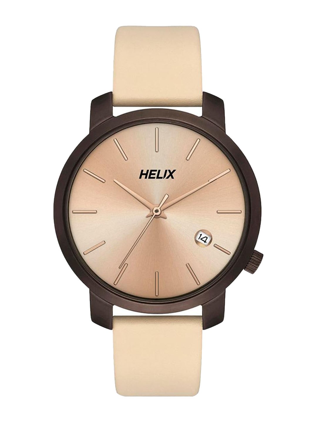 

Helix Women Leather Straps Analogue Watch TW032HL38, Rose gold