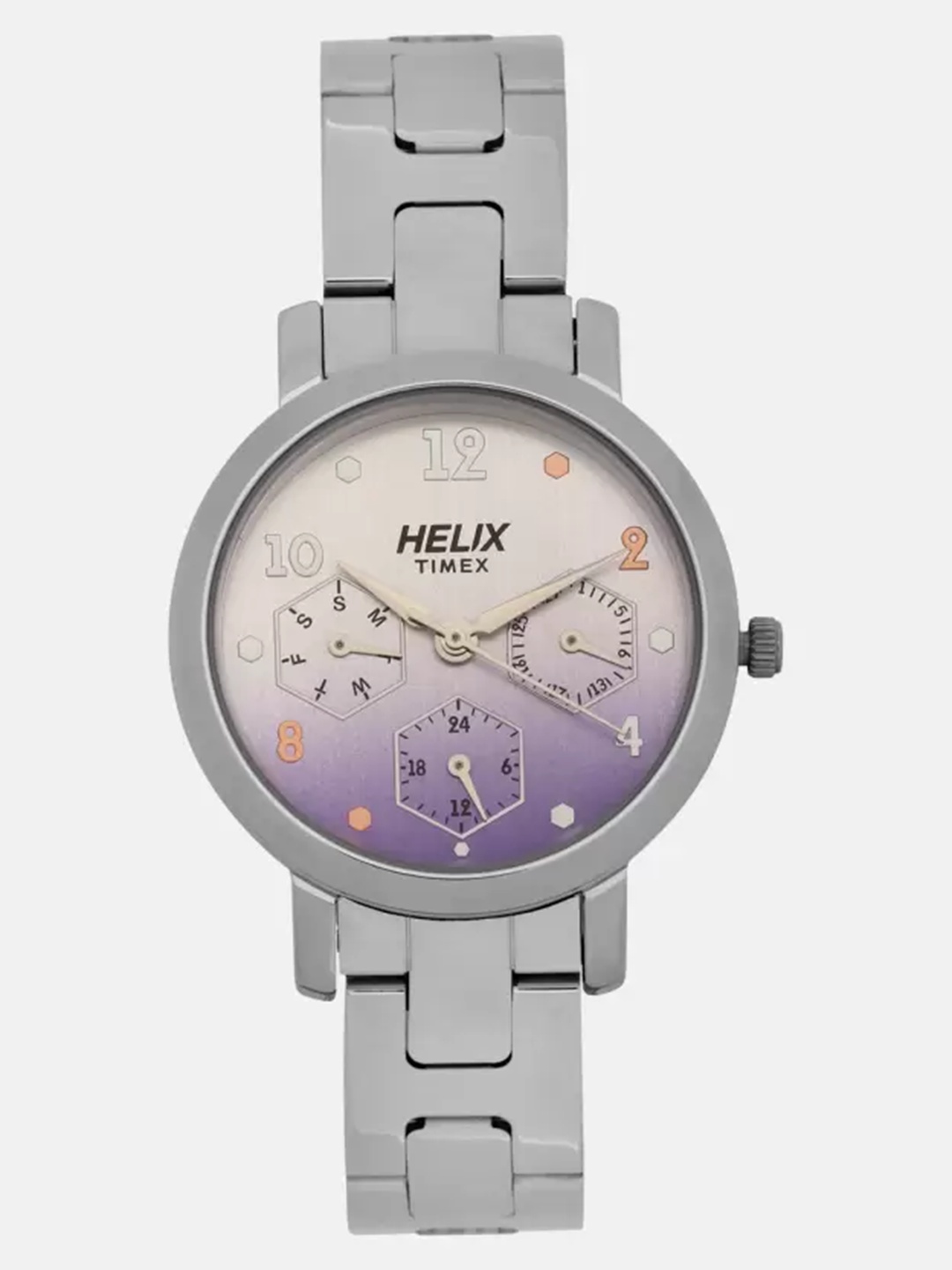 

Helix Women Stainless Steel Bracelet Style Straps Analogue Watch TW024HL32, Purple