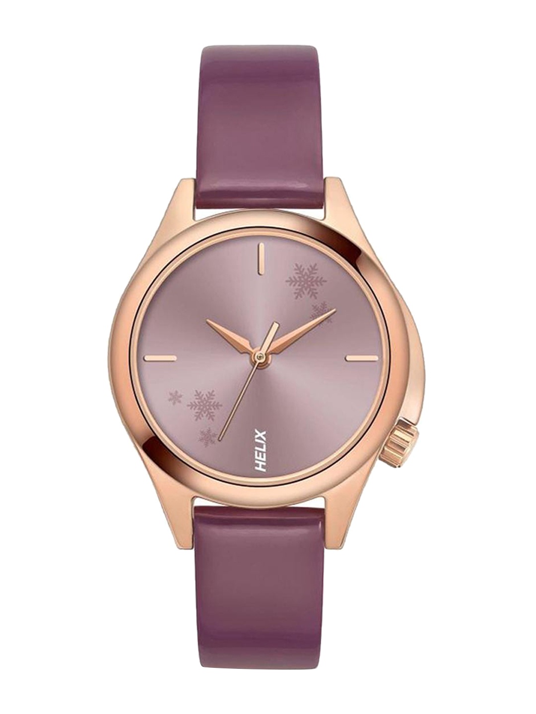 

Helix Women Leather Straps Analogue Watch TW037HL13, Purple