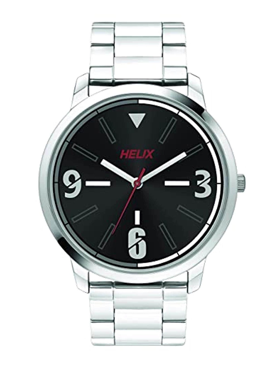 

Helix Men Dial & Stainless Steel Straps Analogue Watch TW039HG04, Black