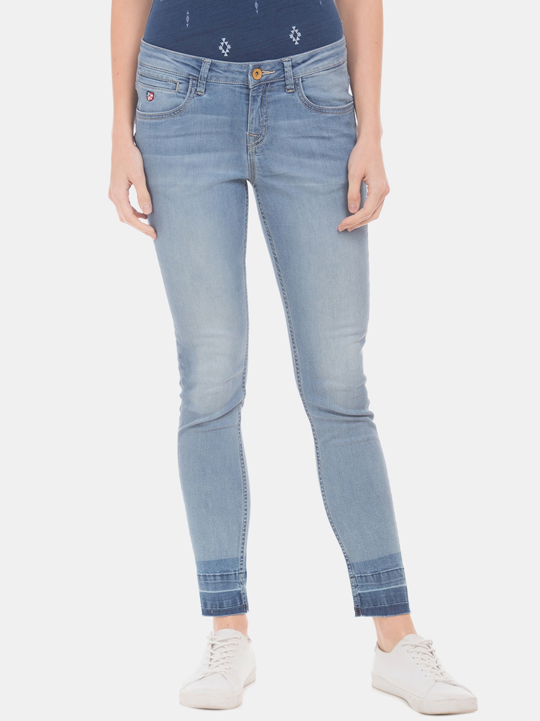 

U.S. Polo Assn. Women Women Blue Regular Fit Mid-Rise Clean Look Jeans
