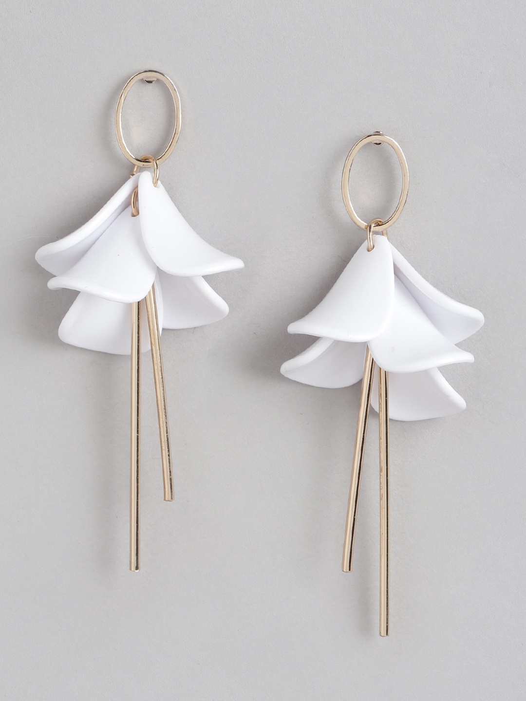 Forever New Floral Drop Earrings, White