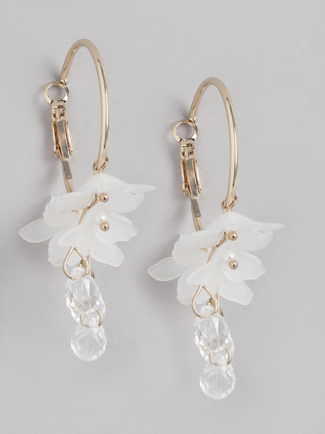 

Forever New Floral Hoop Earrings, White