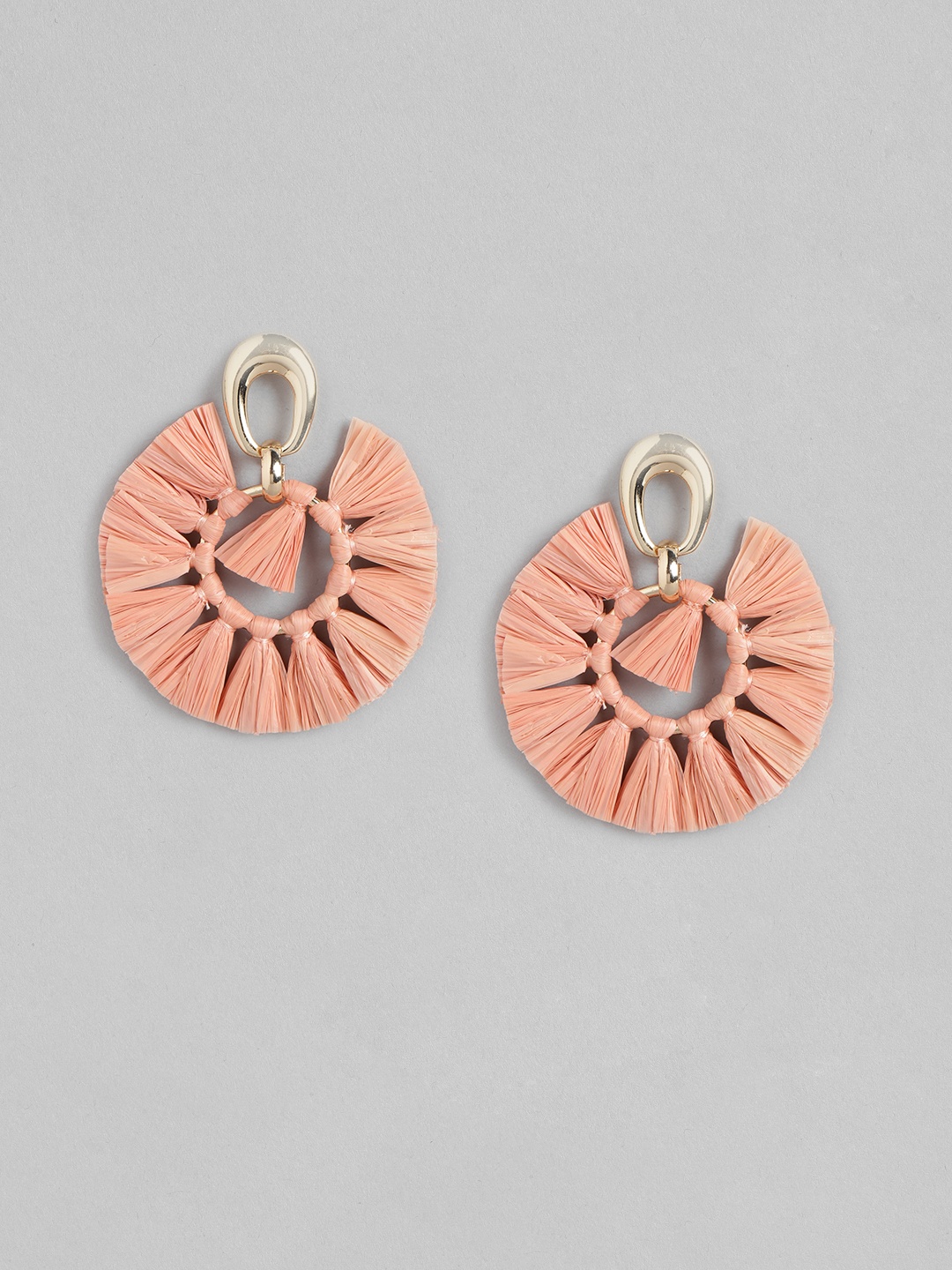 

Forever New Gold-Plated Oval Hoop Earrings, Peach