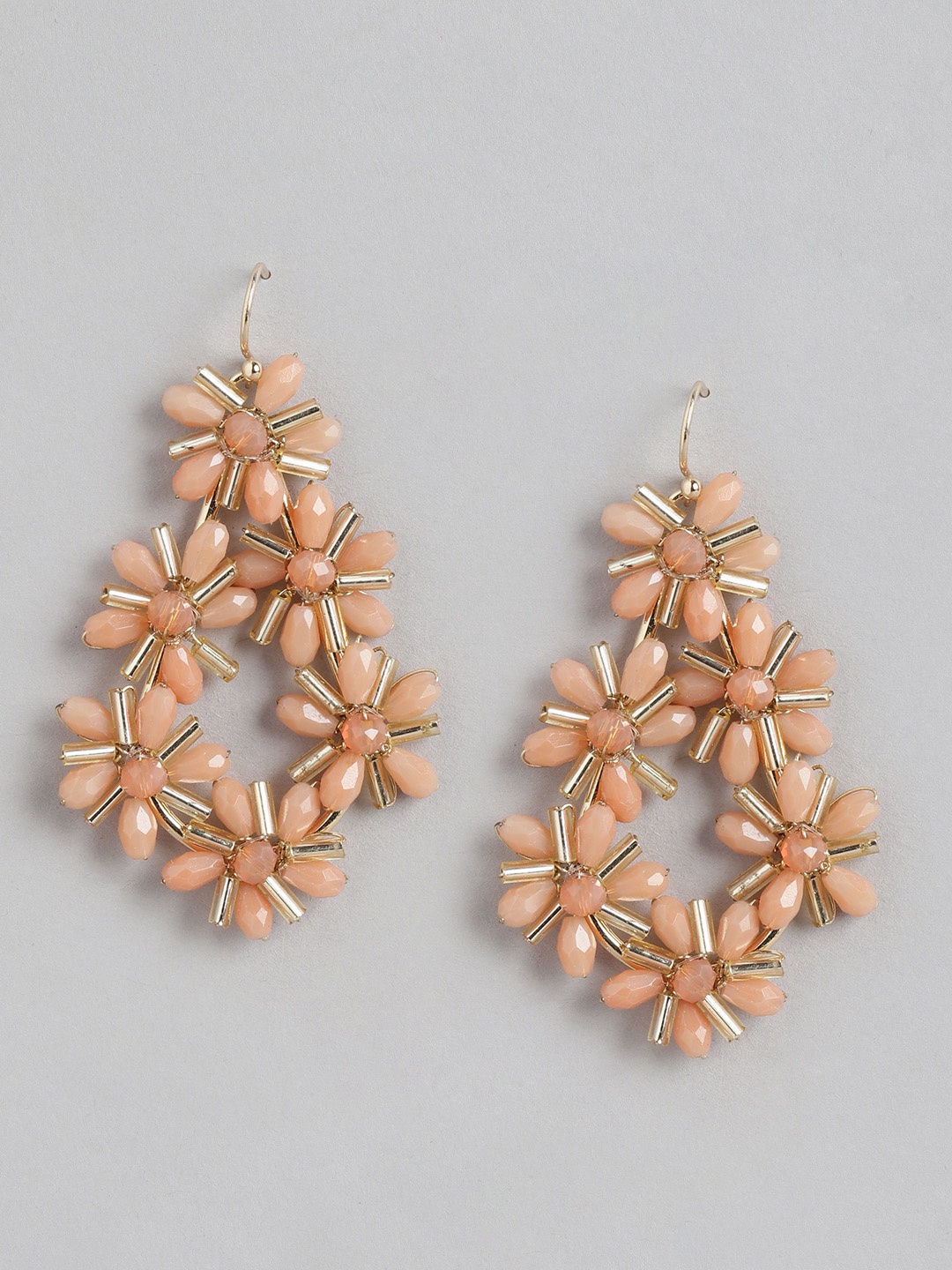 

Forever New Floral Drop Earrings, Peach