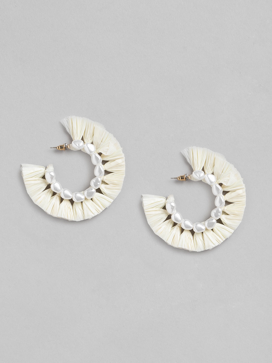 

Forever New Classic Half Hoop Earrings, White