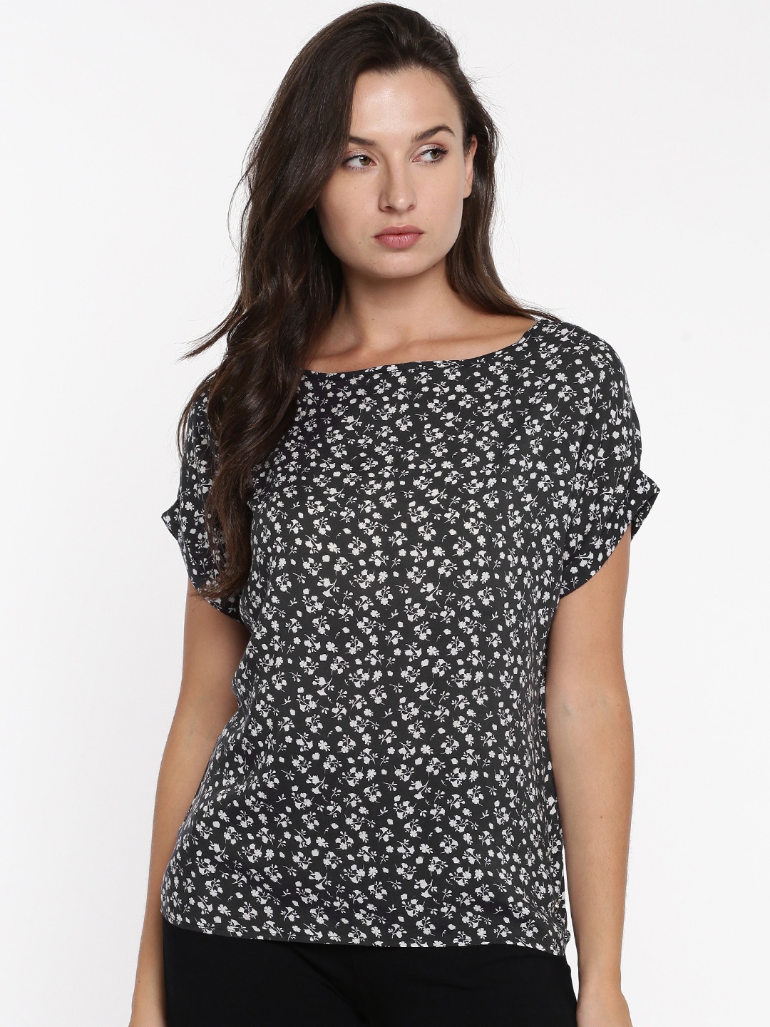 

U.S. Polo Assn. Women Black Printed Top
