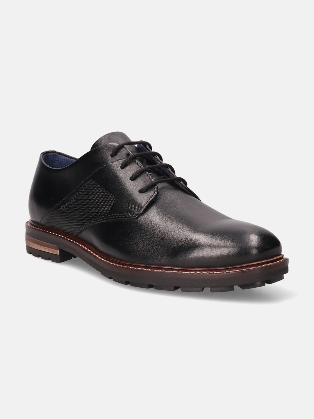 

Bugatti Men Bolo Exko Leather Formal Derbys, Black