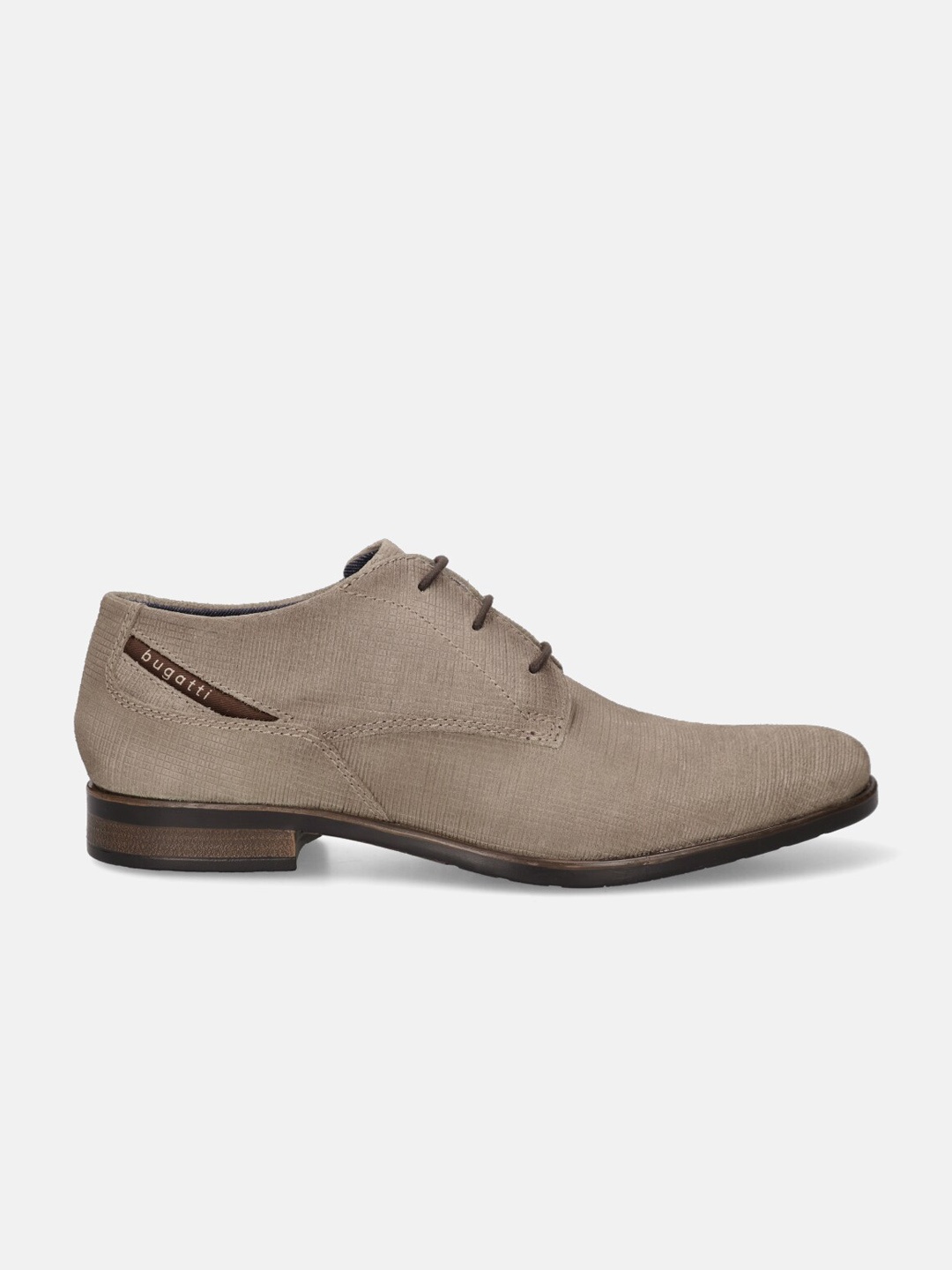 

Bugatti Men Licio Eco Textured Suede Formal Derbys, Taupe