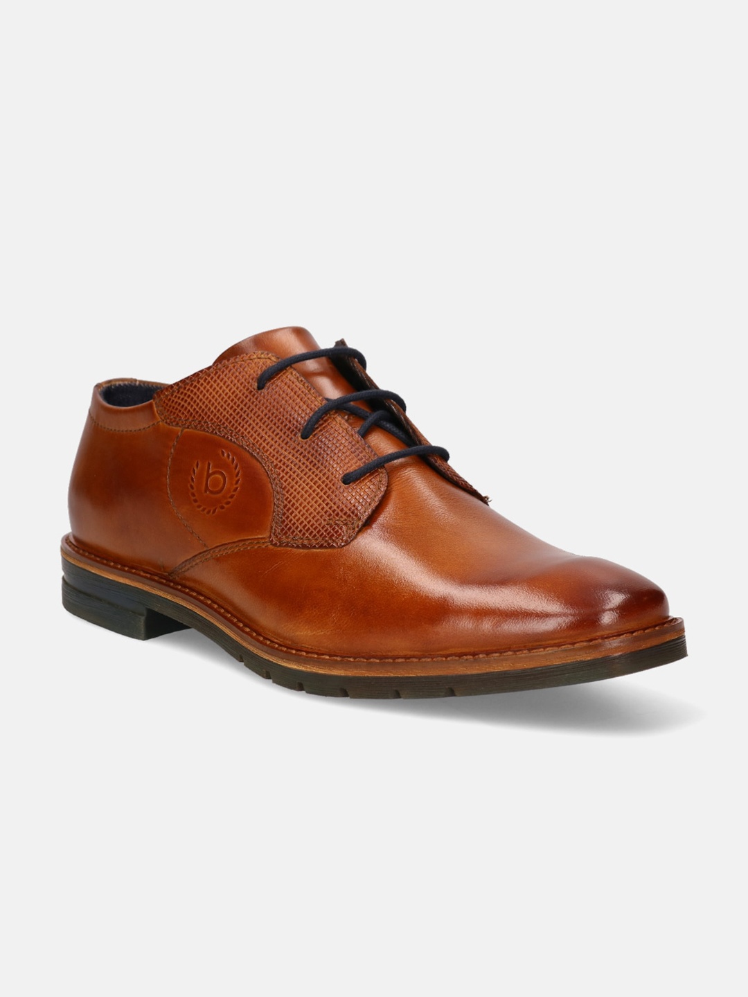 

Bugatti Men Merlo Revo Textured Leather Formal Derbys, Brown