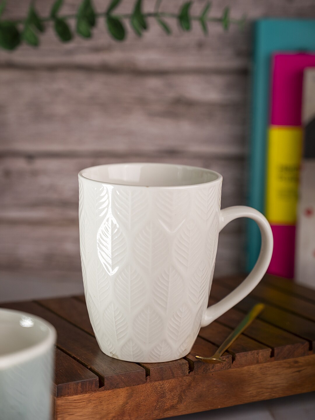 

MARKET99 Off White Textured Ceramic Matte Mug 360 ml