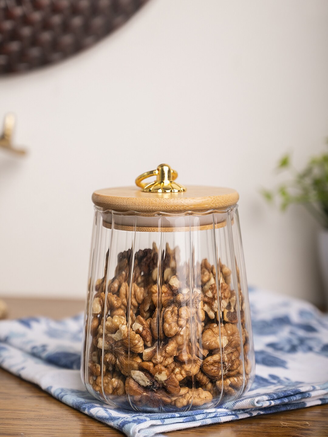 

MARKET99 Transparent Microwave Safe Borosilicate Glass Jar 500 ML