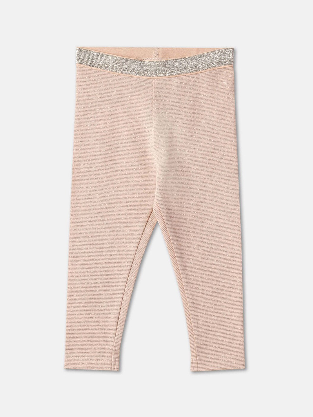 

R&B Girls Ankle Length Cotton Leggings, Pink
