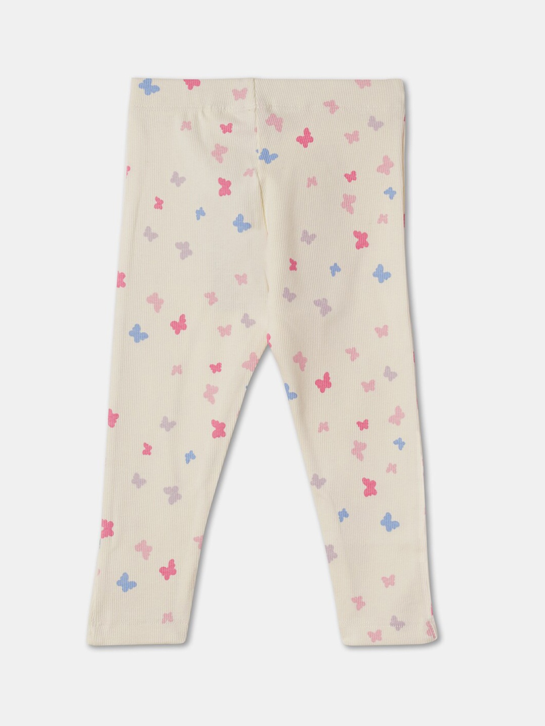 

R&B Girls Printed Cotton Mid-Rise Ankle Length Leggings, Pink