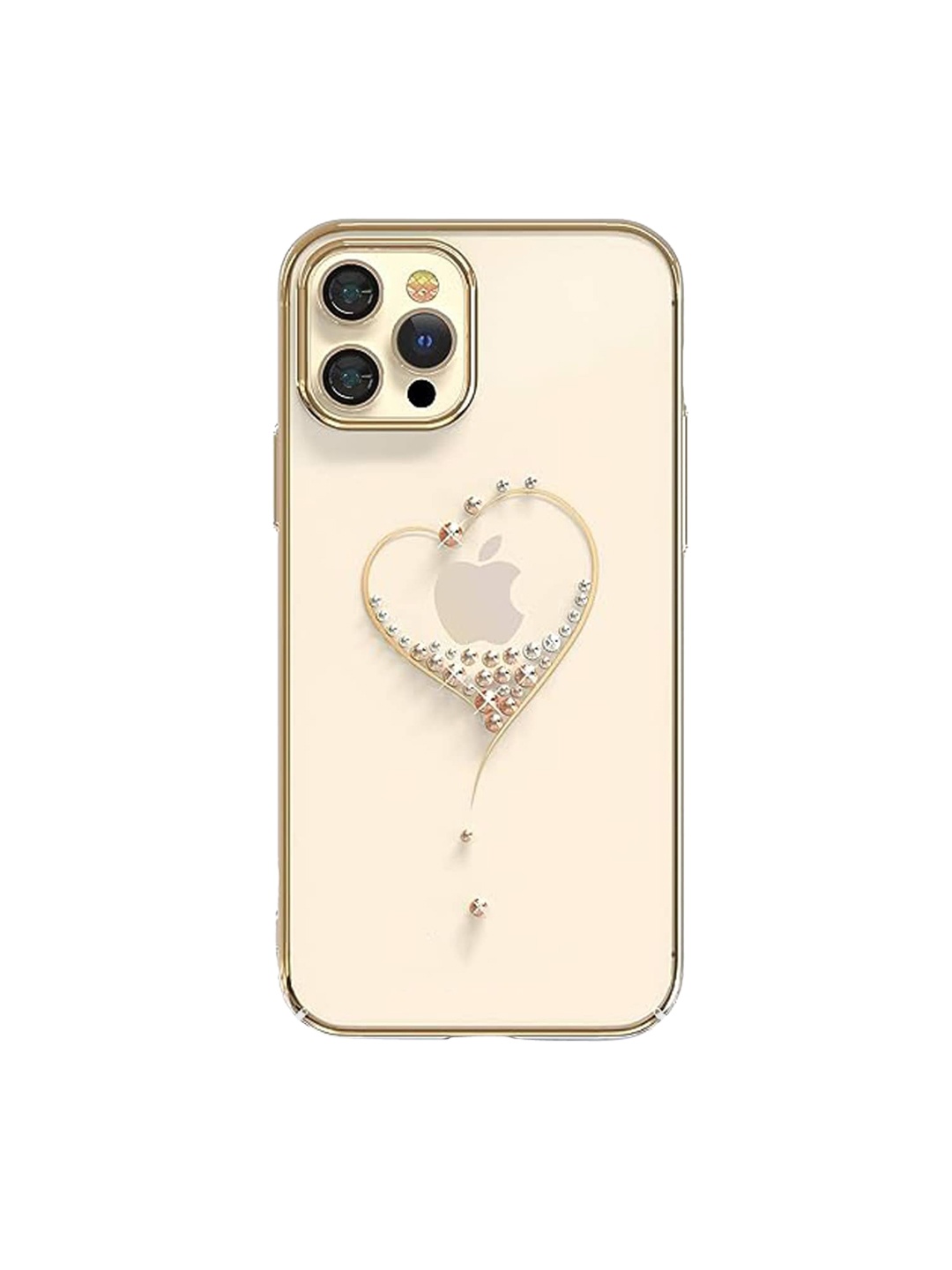 

TREEMODA 3D Astronaut iPhone 14 Promax Shockproof Back Case, Gold