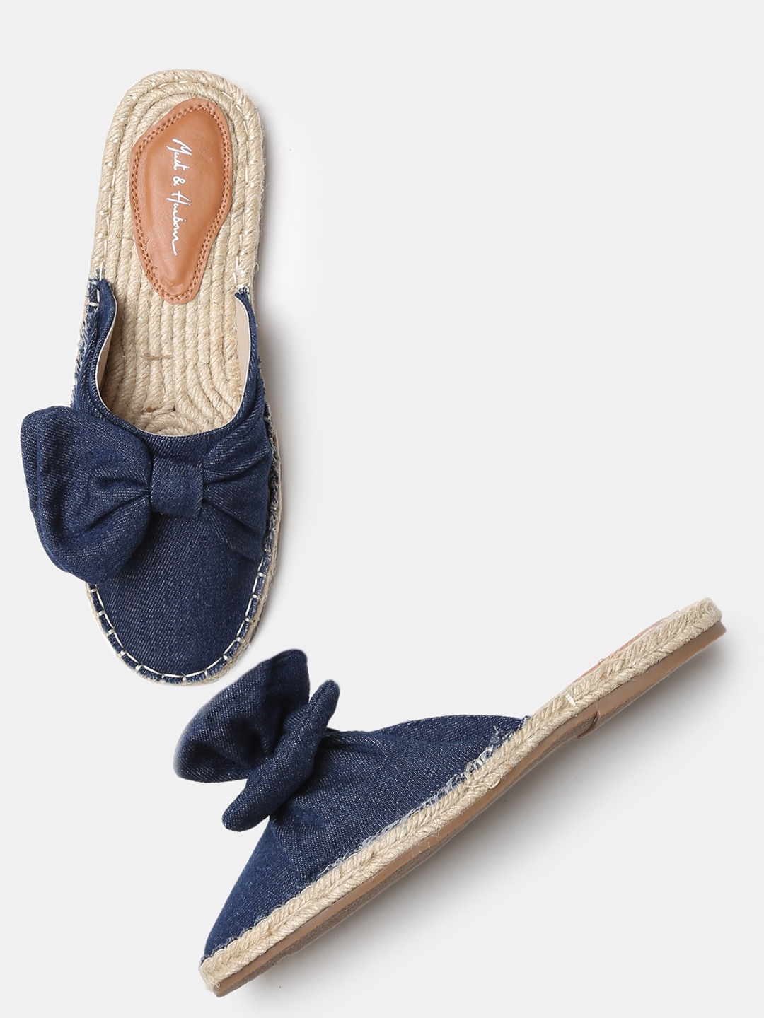 

Mast & Harbour Women Navy Blue Solid Mules