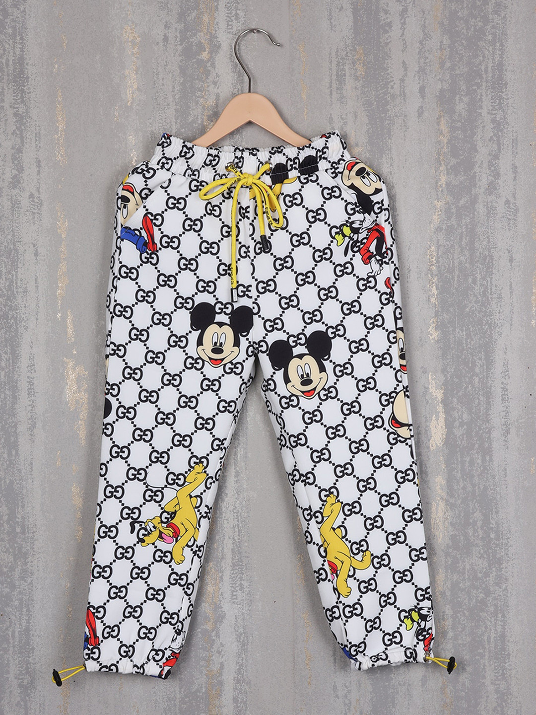 

Albion Girls Mickey & Friends Printed Pure Cotton Regular Trousers, White