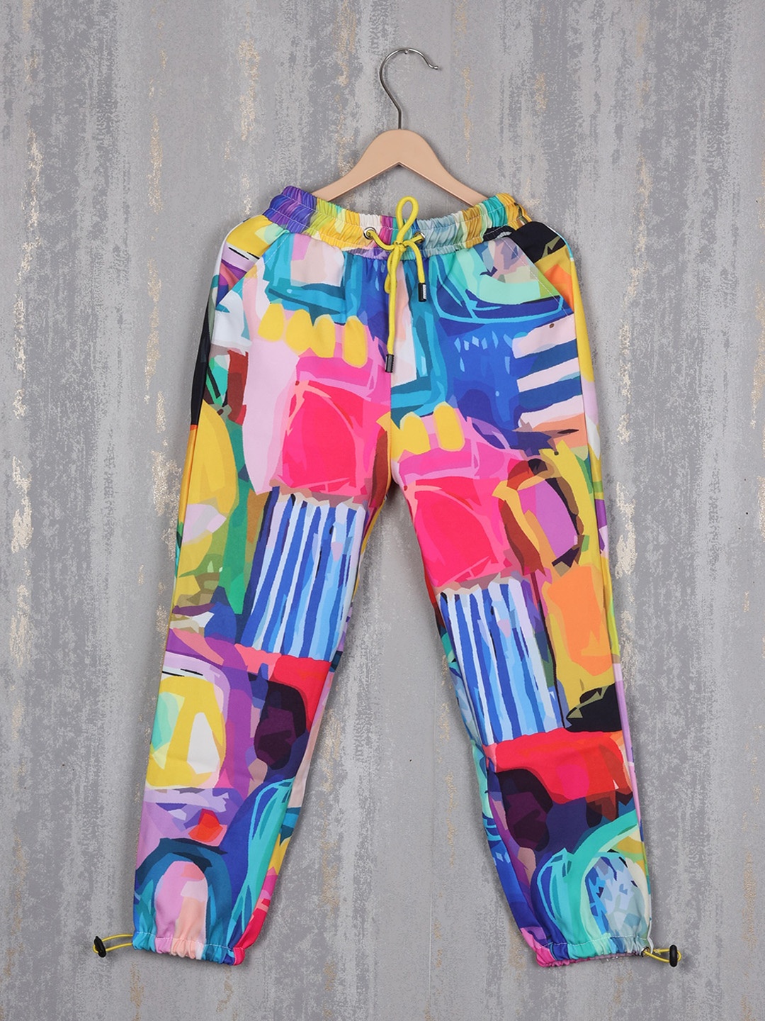 

Albion Girls Abstract Printed Relaxed Fit Pure Cotton Joggers, Blue
