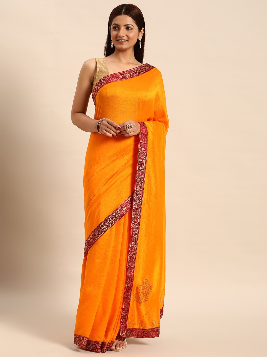 

KALINI Embellished Zari Pure Silk Saree, Yellow
