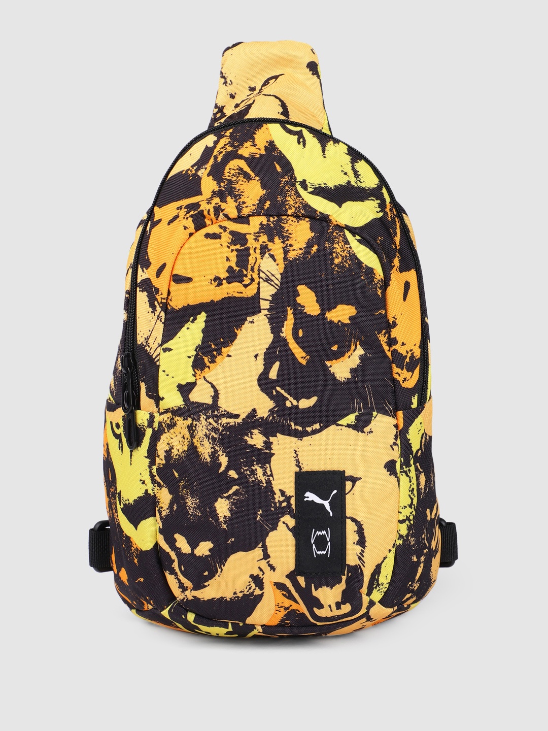 

Puma Unisex Basketball Cross-Body Printed Messenger Bag, Yellow