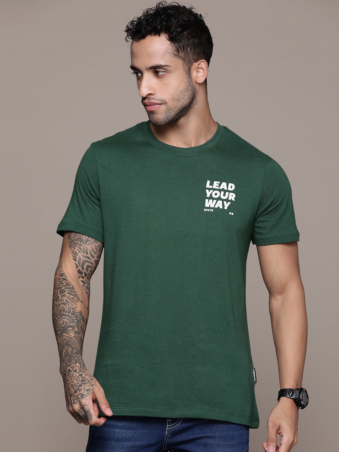 

The Roadster Lifestyle Co. Pure Cotton T-shirt, Green