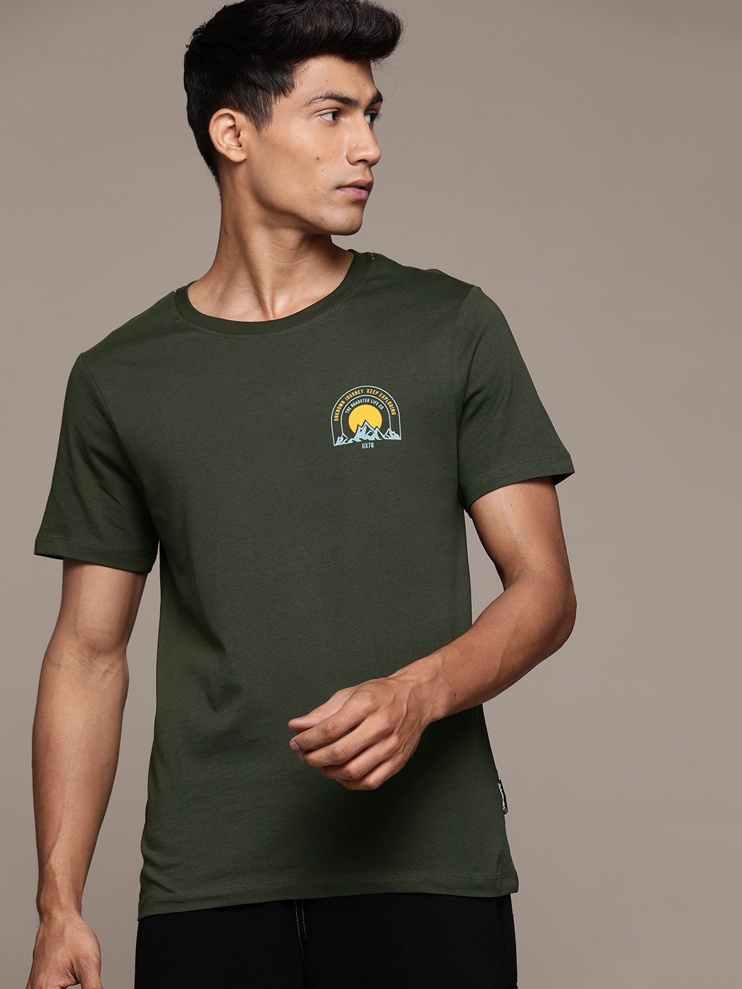 

The Roadster Lifestyle Co. Pure Cotton T-shirt, Olive