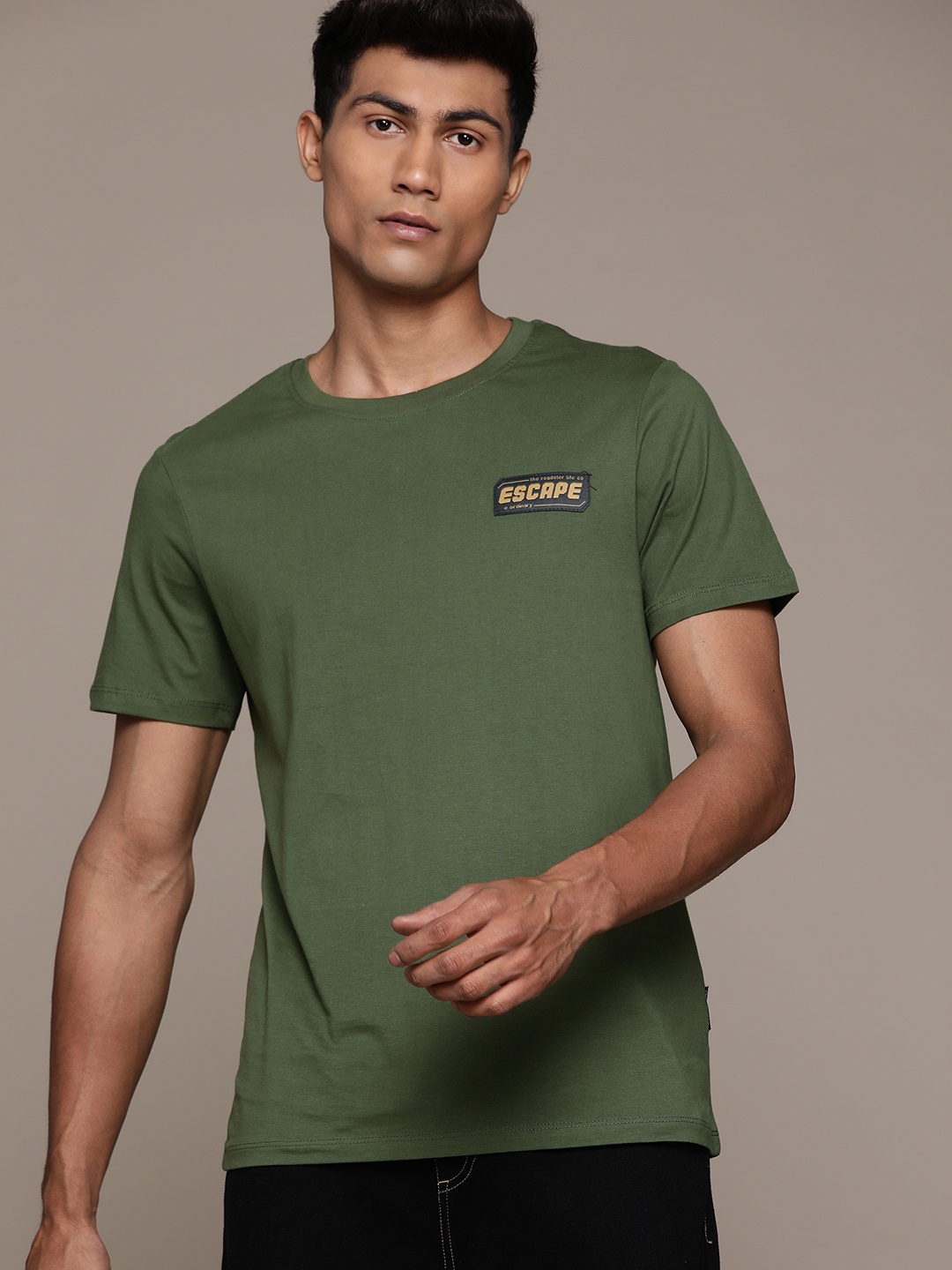 

The Roadster Lifestyle Co. Pure Cotton T-shirt, Olive
