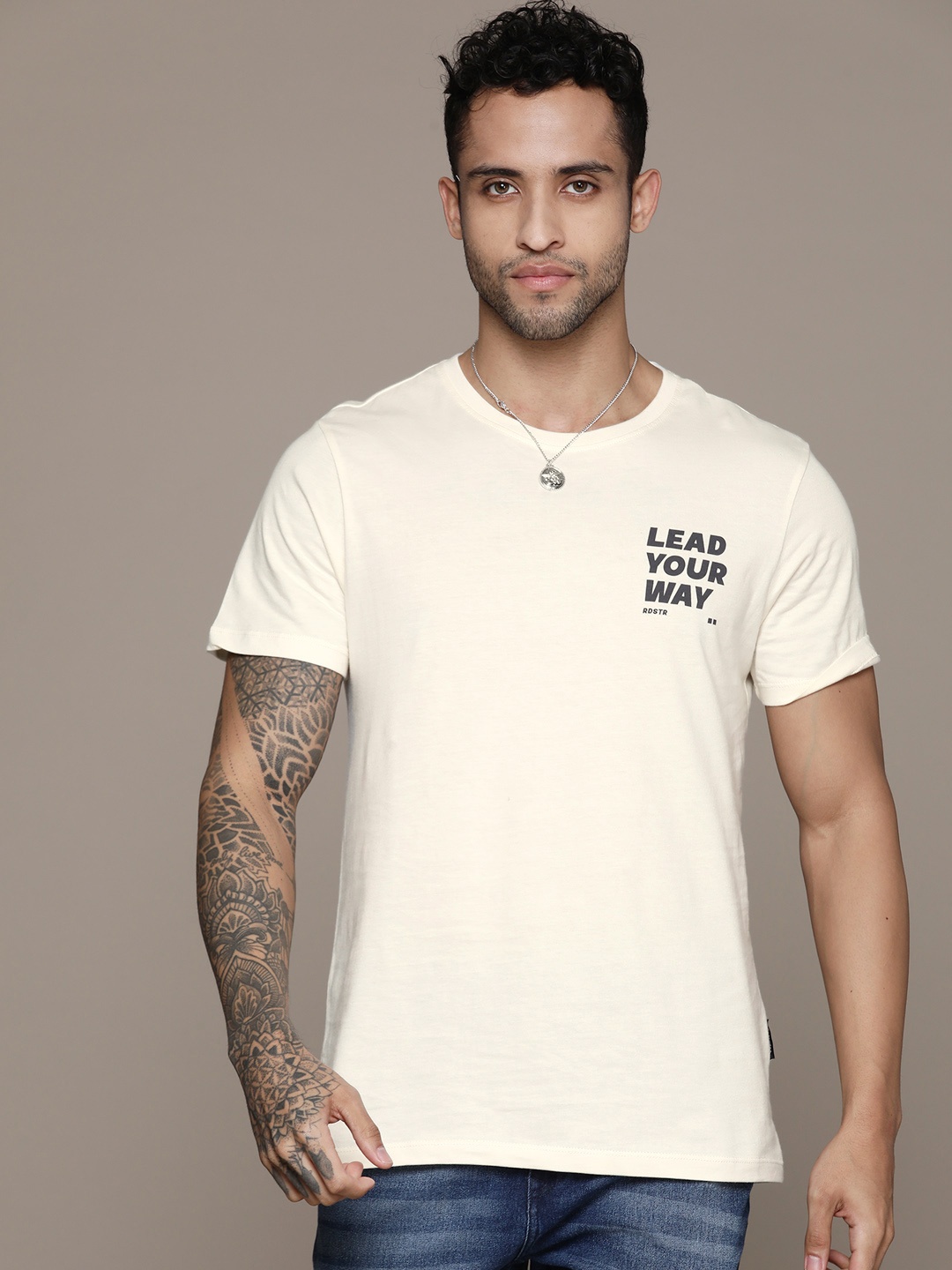 

The Roadster Lifestyle Co. Pure Cotton T-shirt, Off white