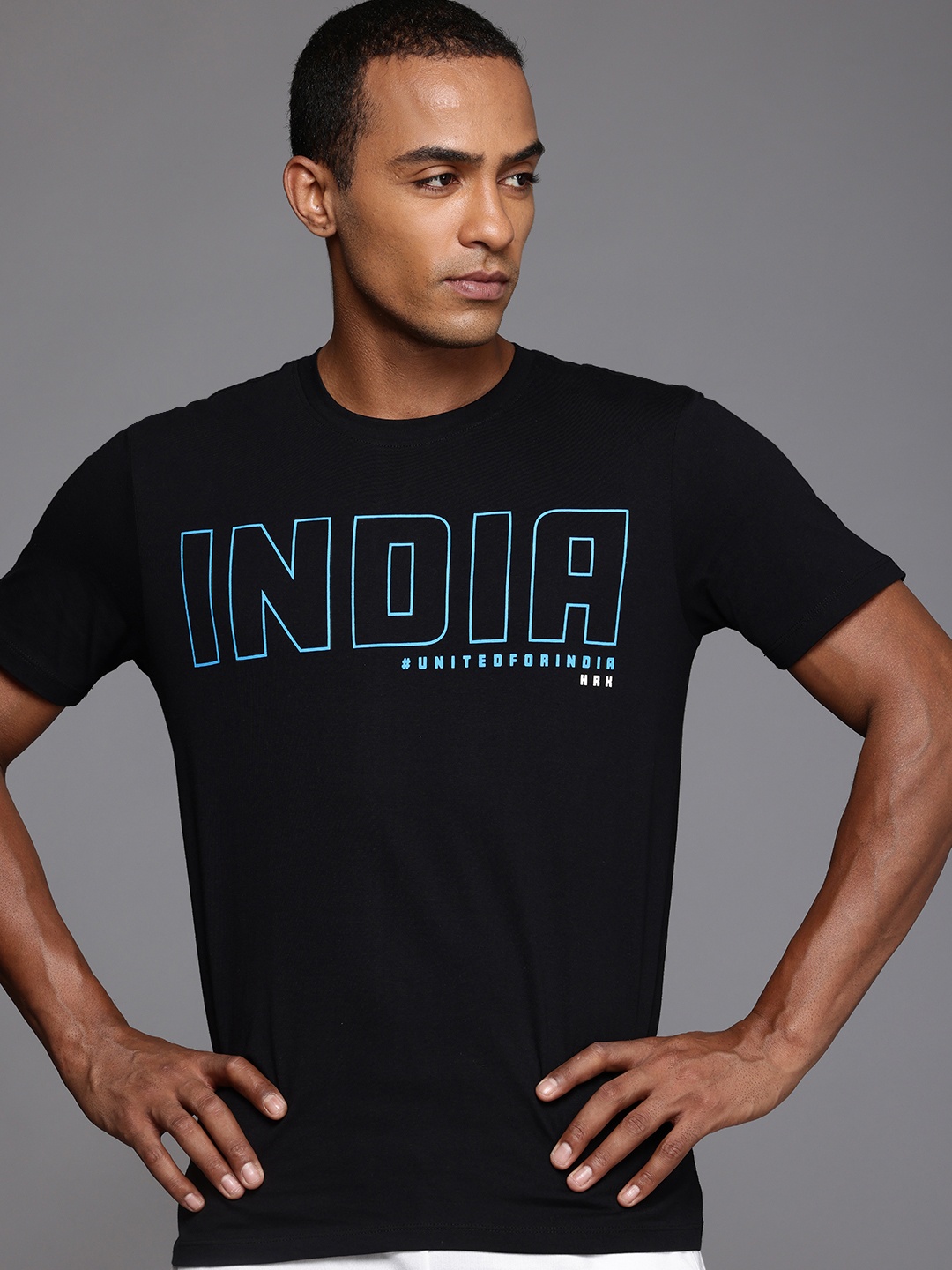 

HRX by Hrithik Roshan Men Typography Printed T-shirt, Black