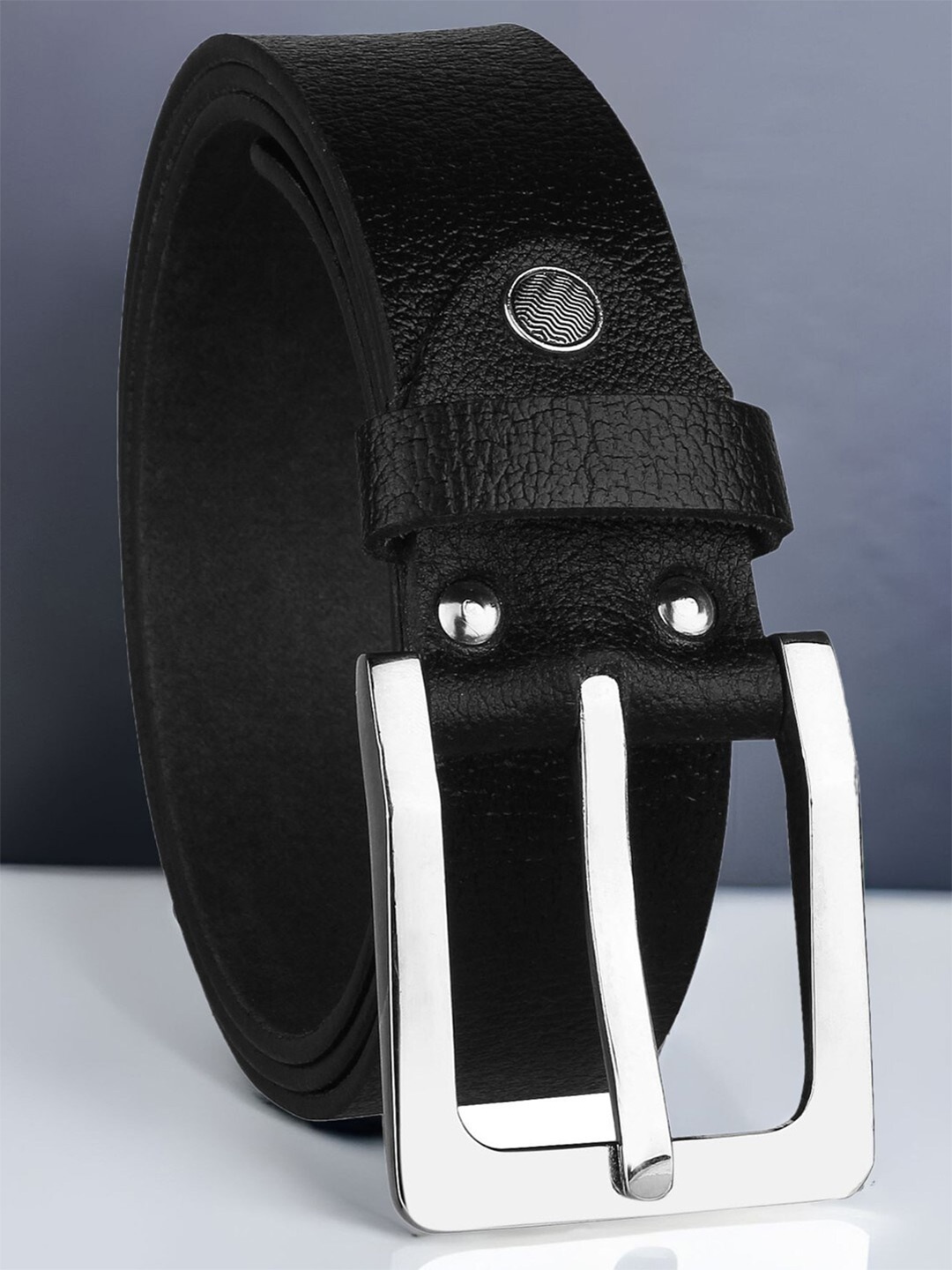 

Roadster Men Textured Genuine Leather Formal Belt, Black