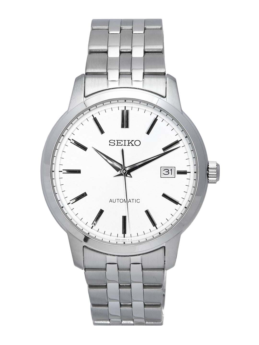 

SEIKO Men Dial & Stainless Steel Straps Analogue Automatic Motion Powered Watch SRPH85K1, White