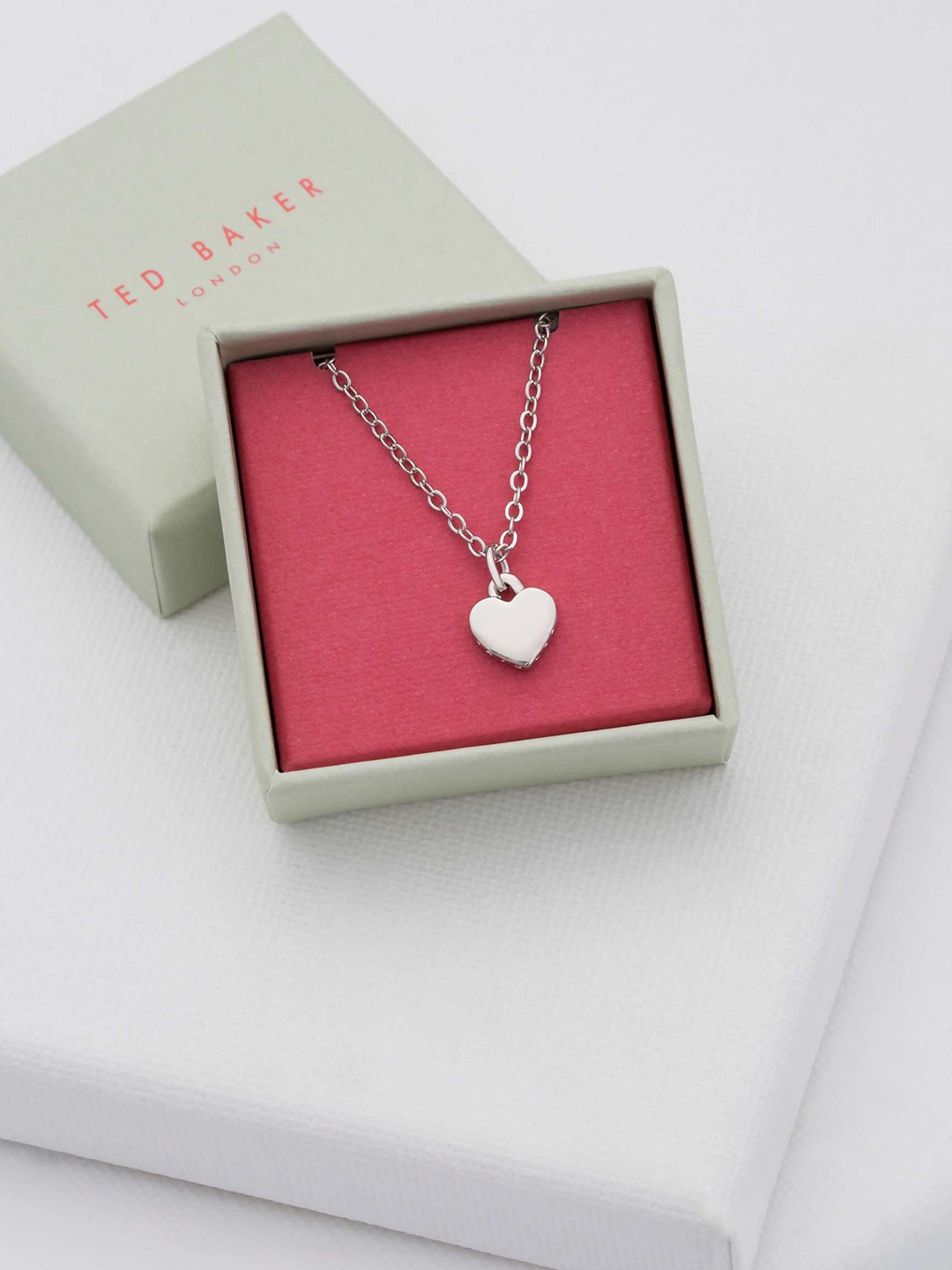 

Ted Baker Silver-plated Heart Pendant With Chain