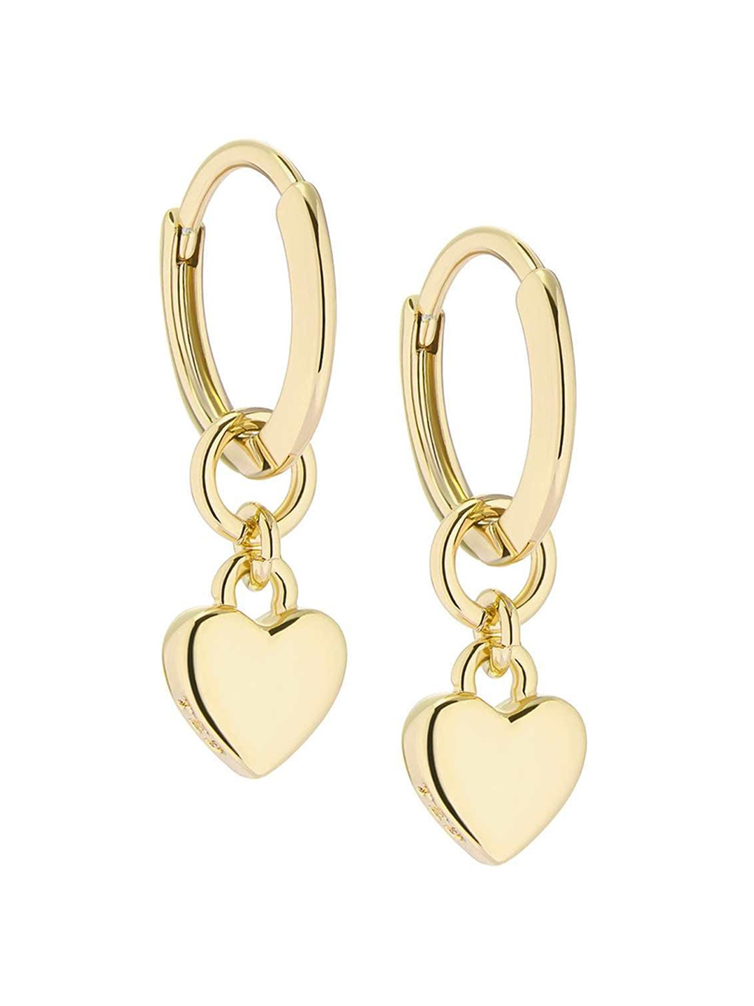 

Ted Baker Heart Shaped Hoop Earrings, Gold