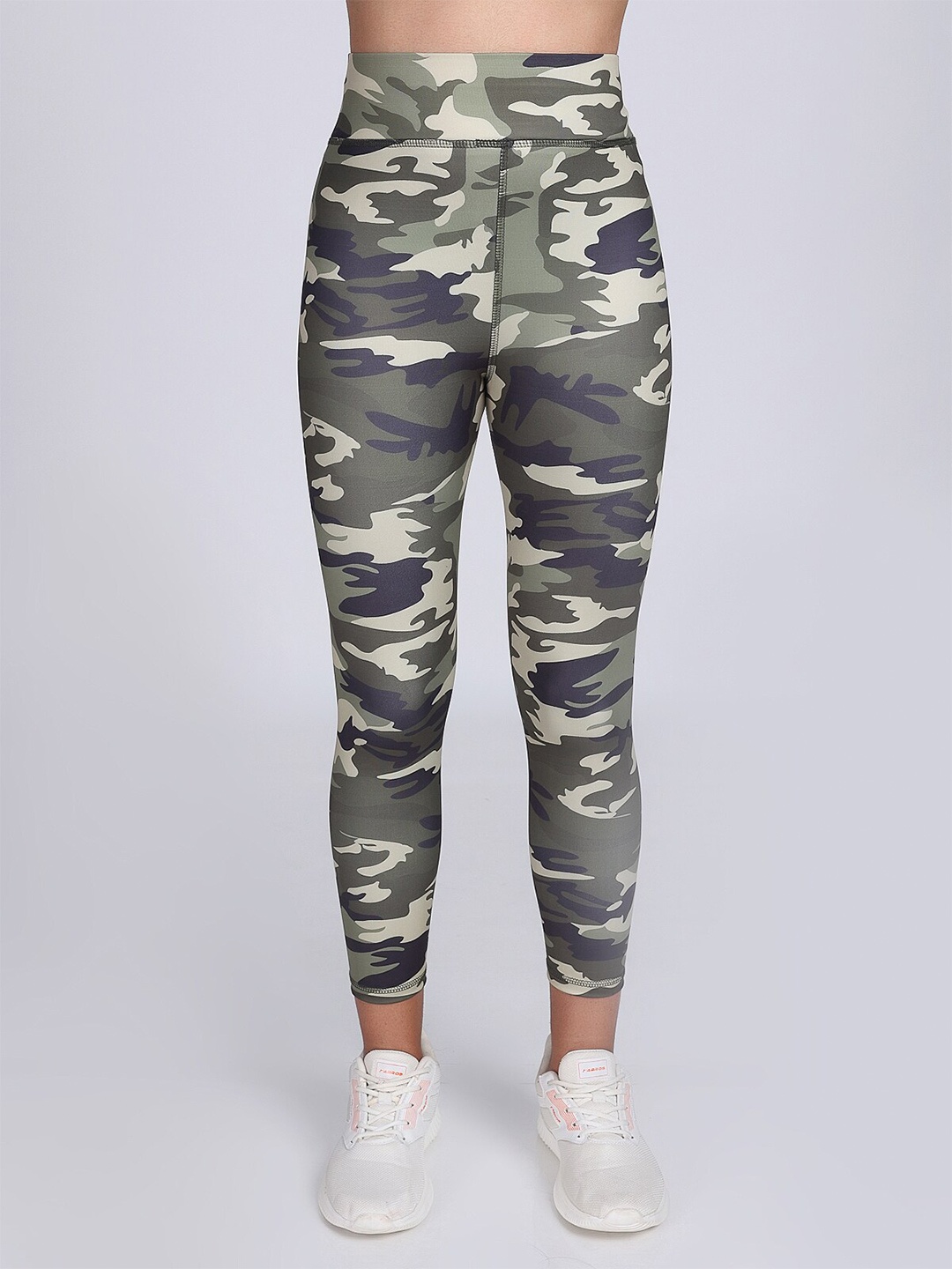 

BRACHY Women Camouflage Printed Tights, Green
