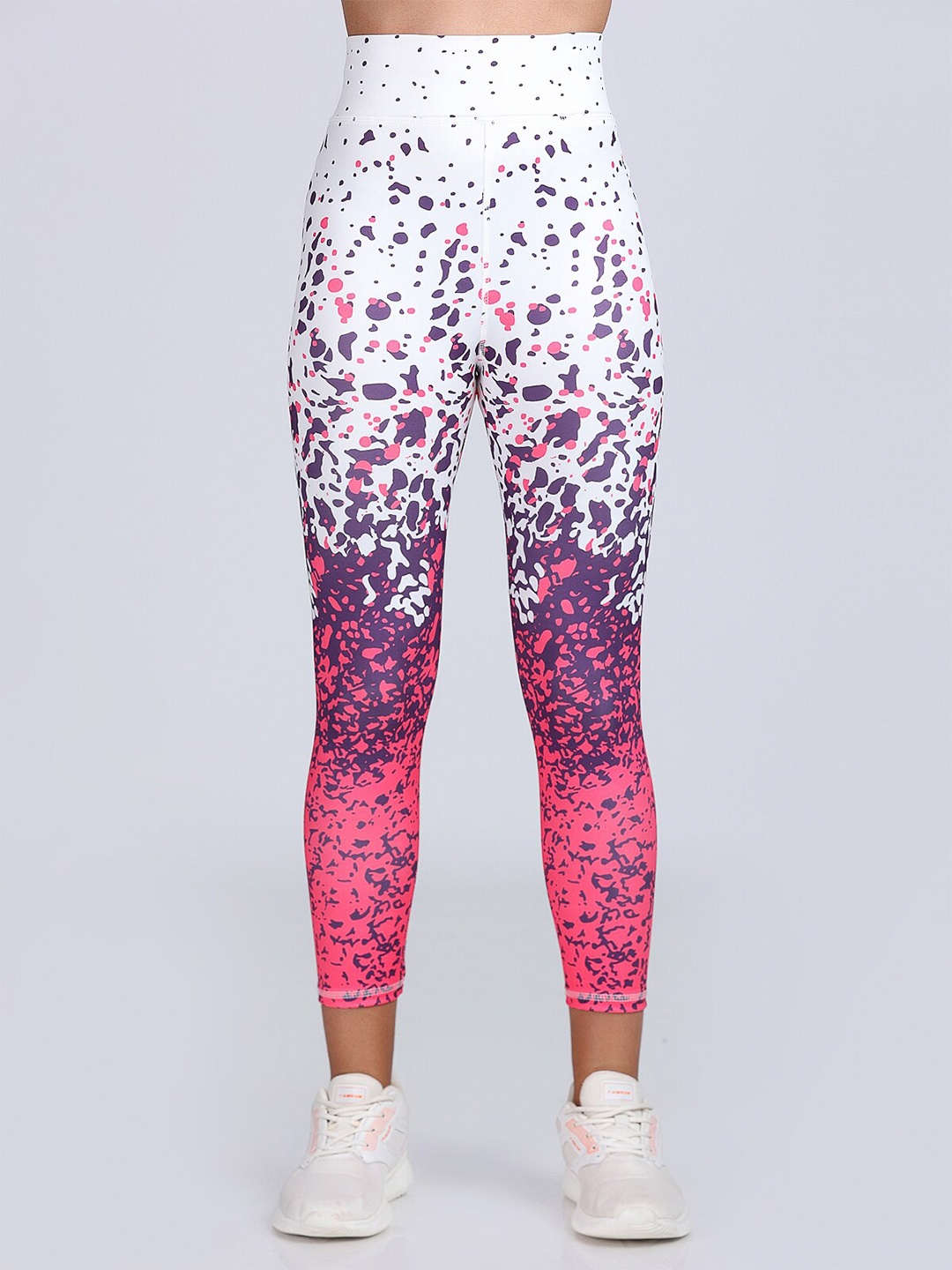 

BRACHY Abstract Printed Cropped Rapid-Dry Tights, White