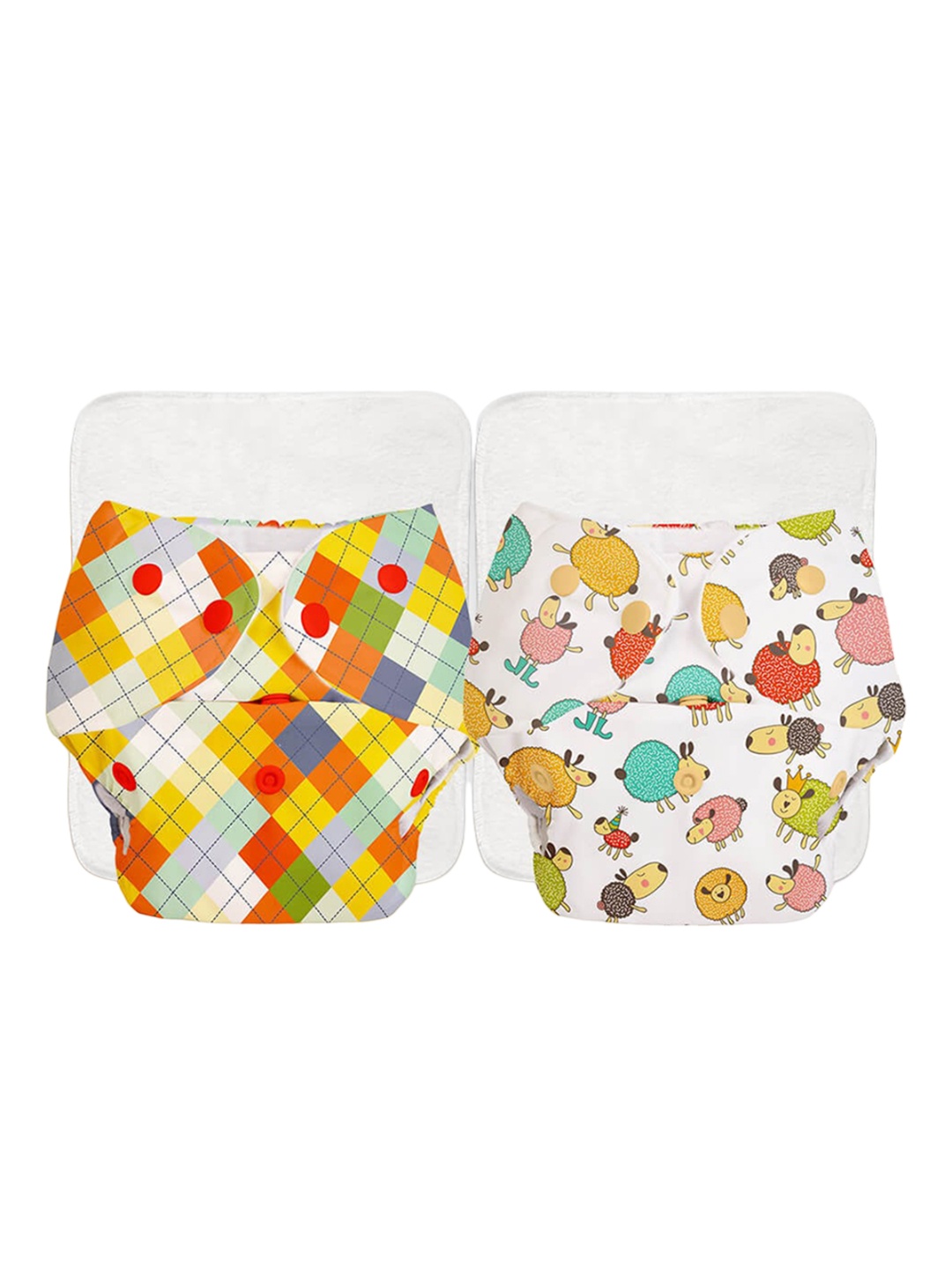 

SuperBottoms Pack Of 2 Printed Reusable Diaper, Multi