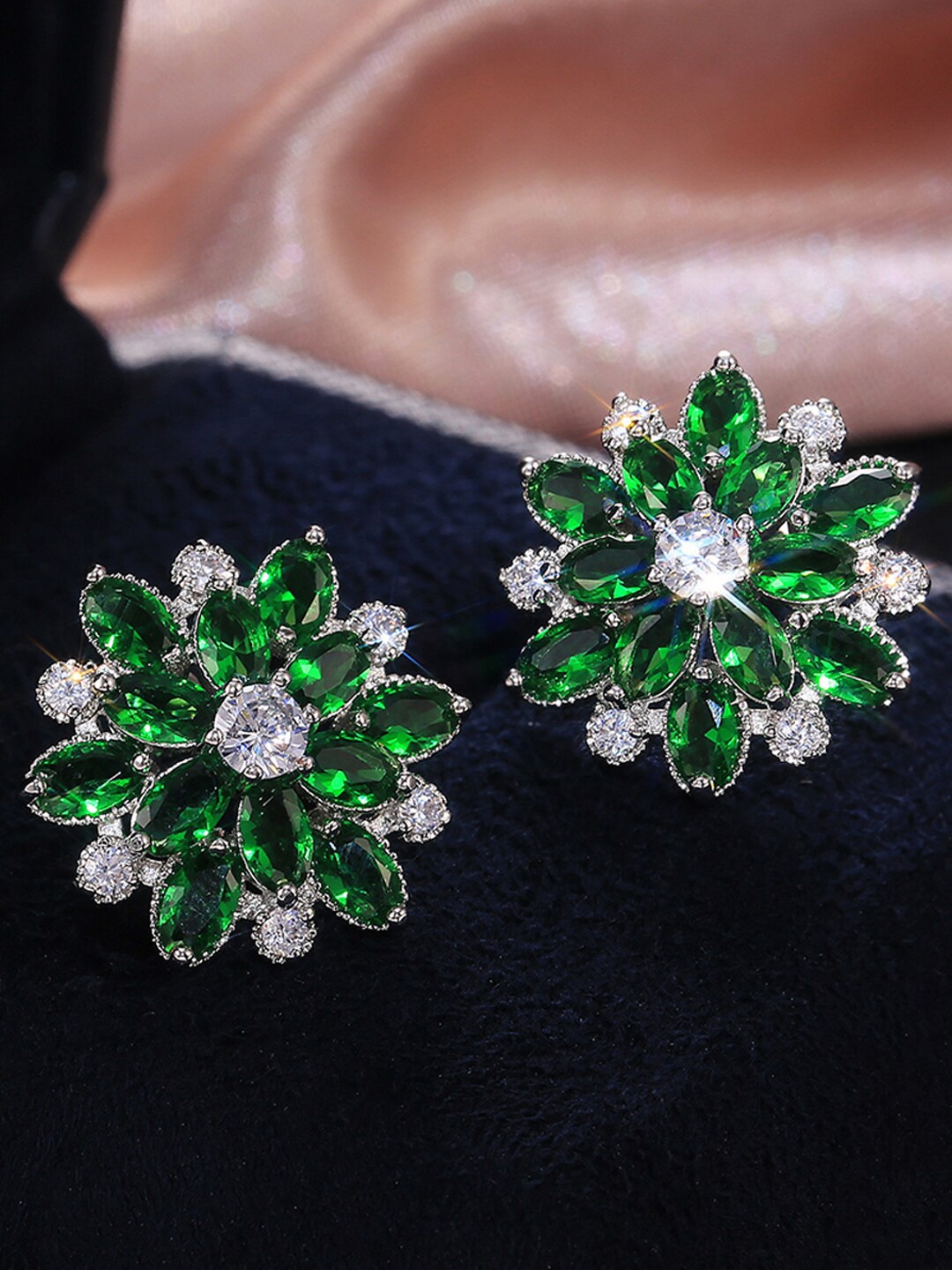 

Designs & You Silver Plated Studs Earrings
