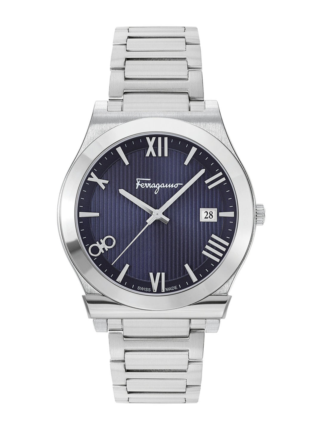 

Ferragamo Men Stainless Steel Bracelet Style Straps Analogue Watch SFKM00423, Blue